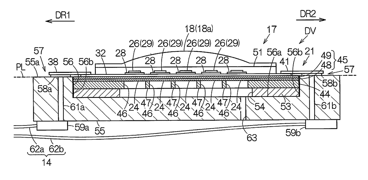 Ultrasonic device unit, probe, electronic device and ultrasonic imaging device