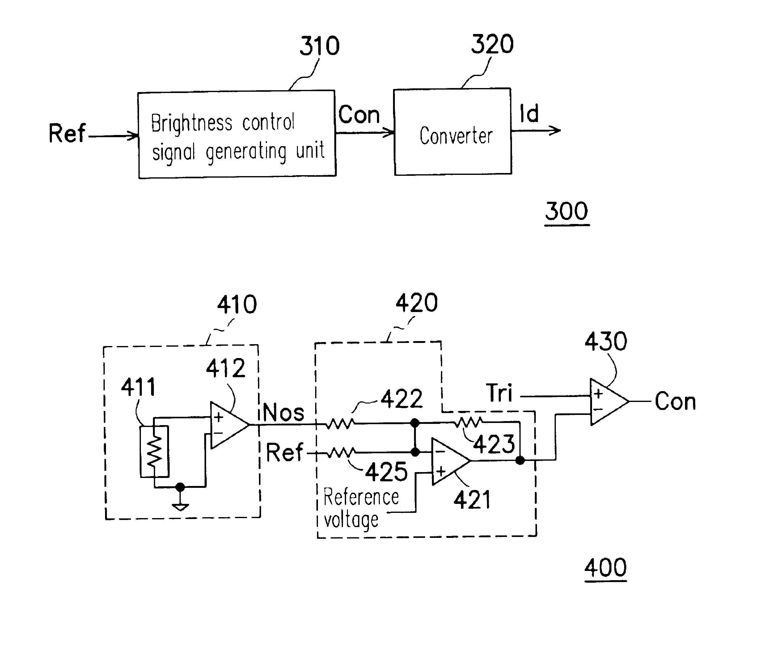 Low-visual noise, jitterized pulse width modulation brightness control circuit