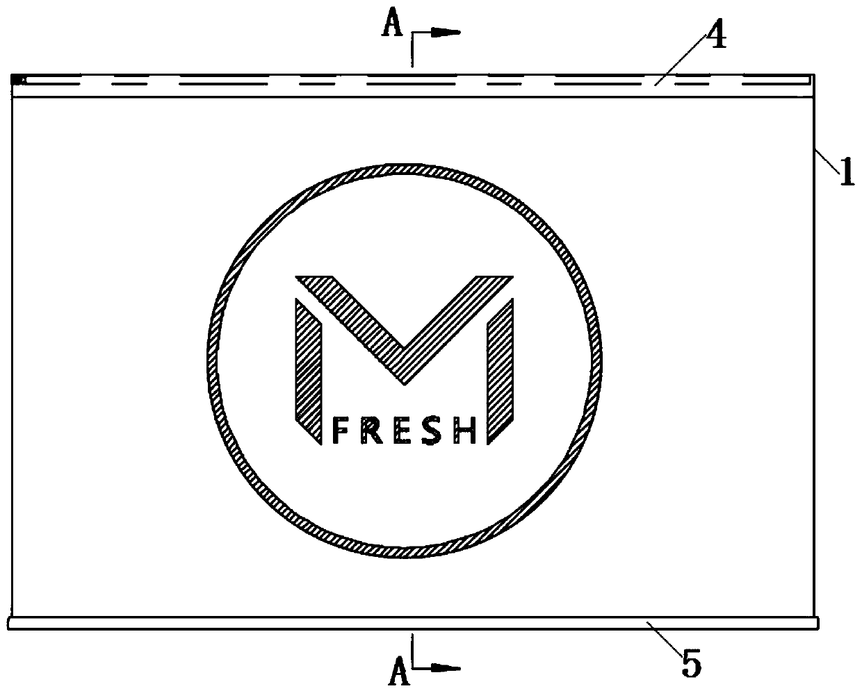 Refrigerator storage cover plate with luminous pattern and preparation method