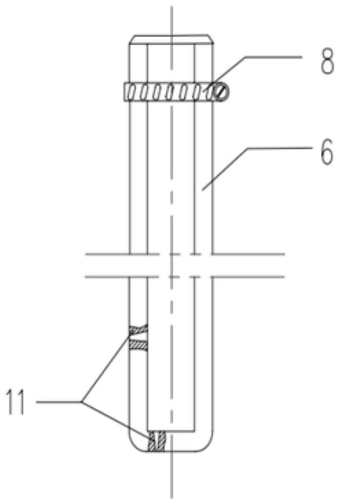 Cleaning device for crystallizer copper pipe inner wall