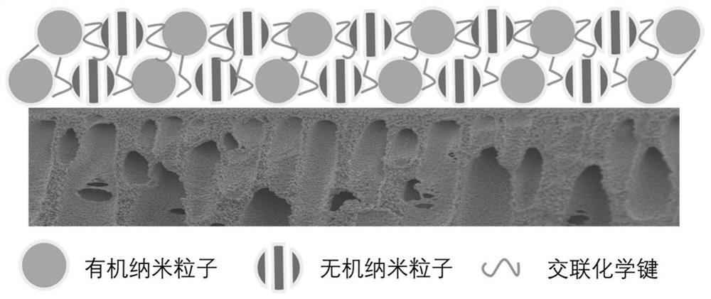 Charged composite nanofiltration membrane based on organic-inorganic nanoparticles and preparation method thereof