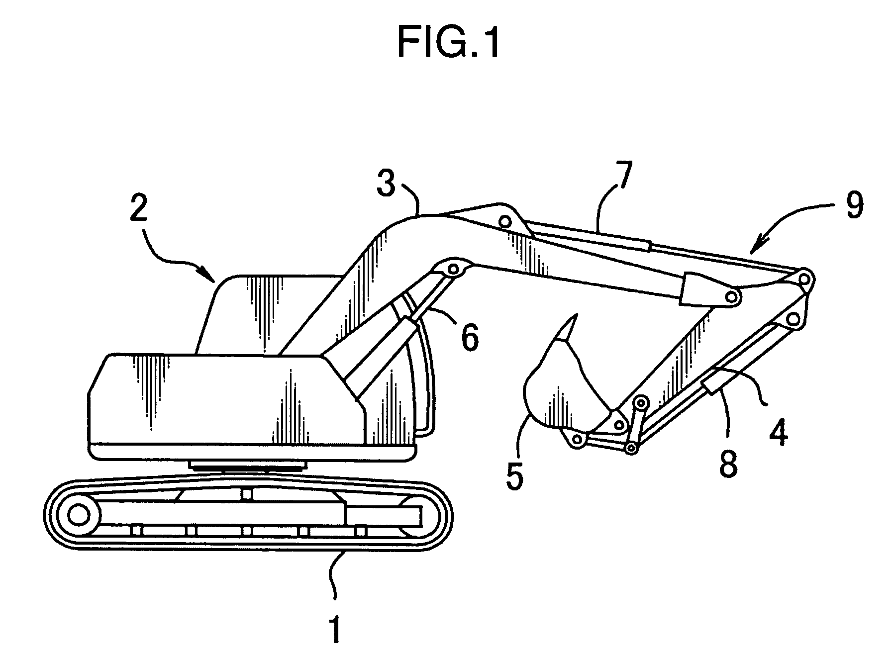 Rotation brake method and device for working machine