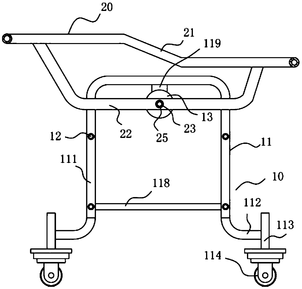 Medical baby basin type baby carriage