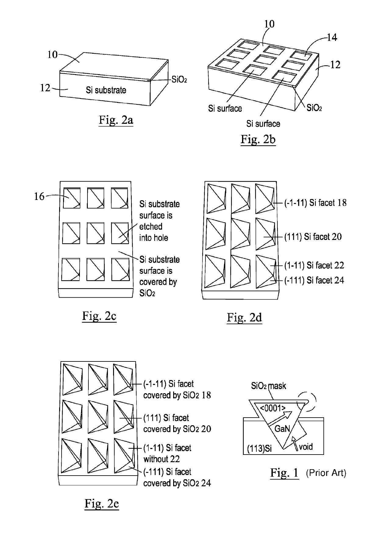 Fabrication of semi-polar crystal structures