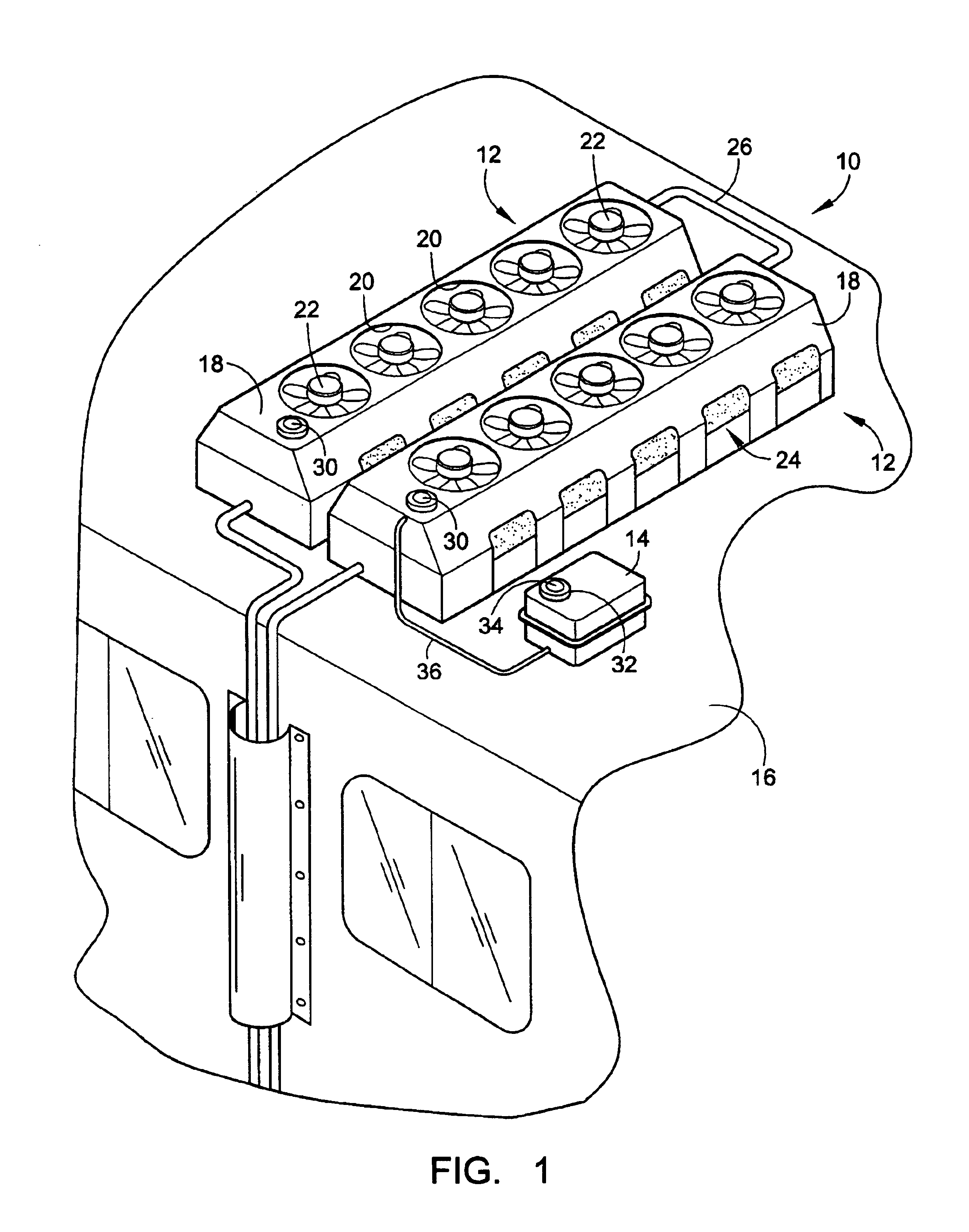 Vehicle rooftop engine cooling system