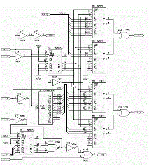 Timing sequence generating circuit for improving definition of light-emitting diode (LED) display screen with gray scale