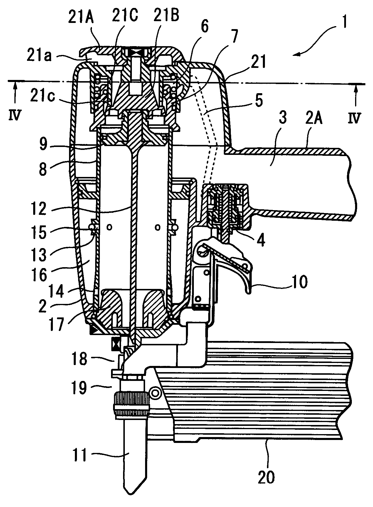 Nail gun provided with duster function