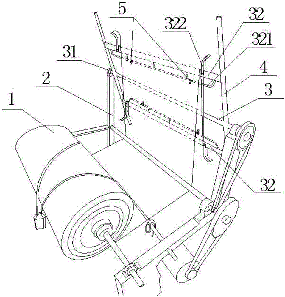 Rotating frame of simple bag making machine