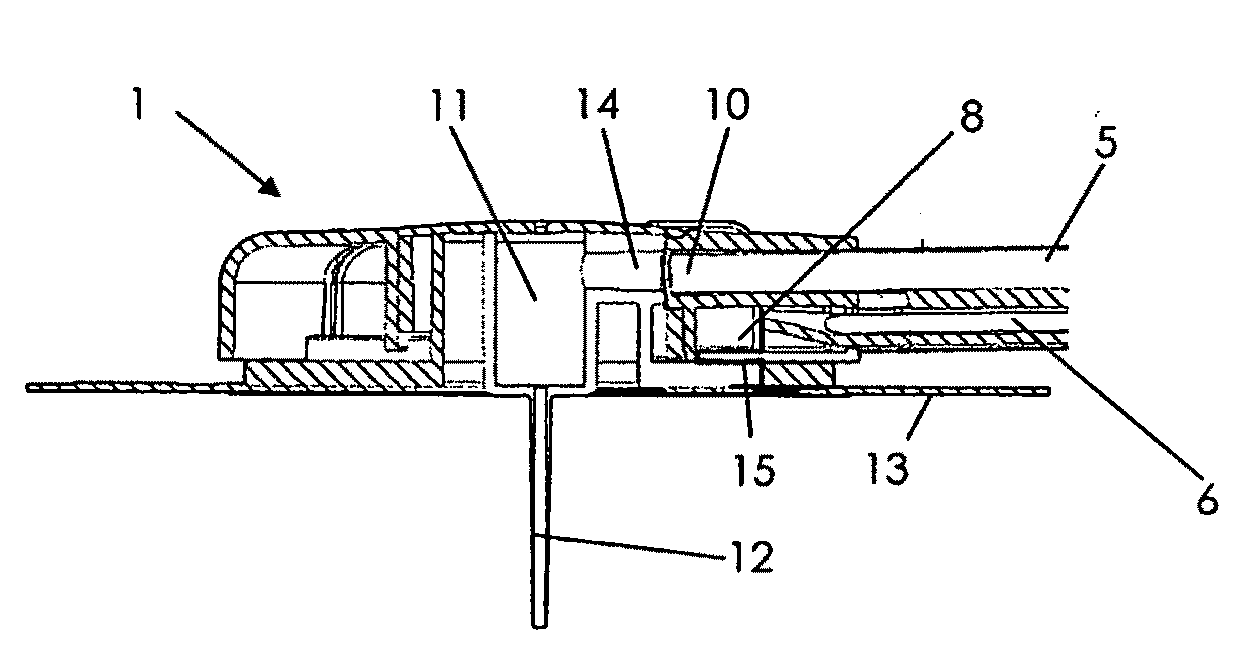 Device for drug delivery and associated connections thereto