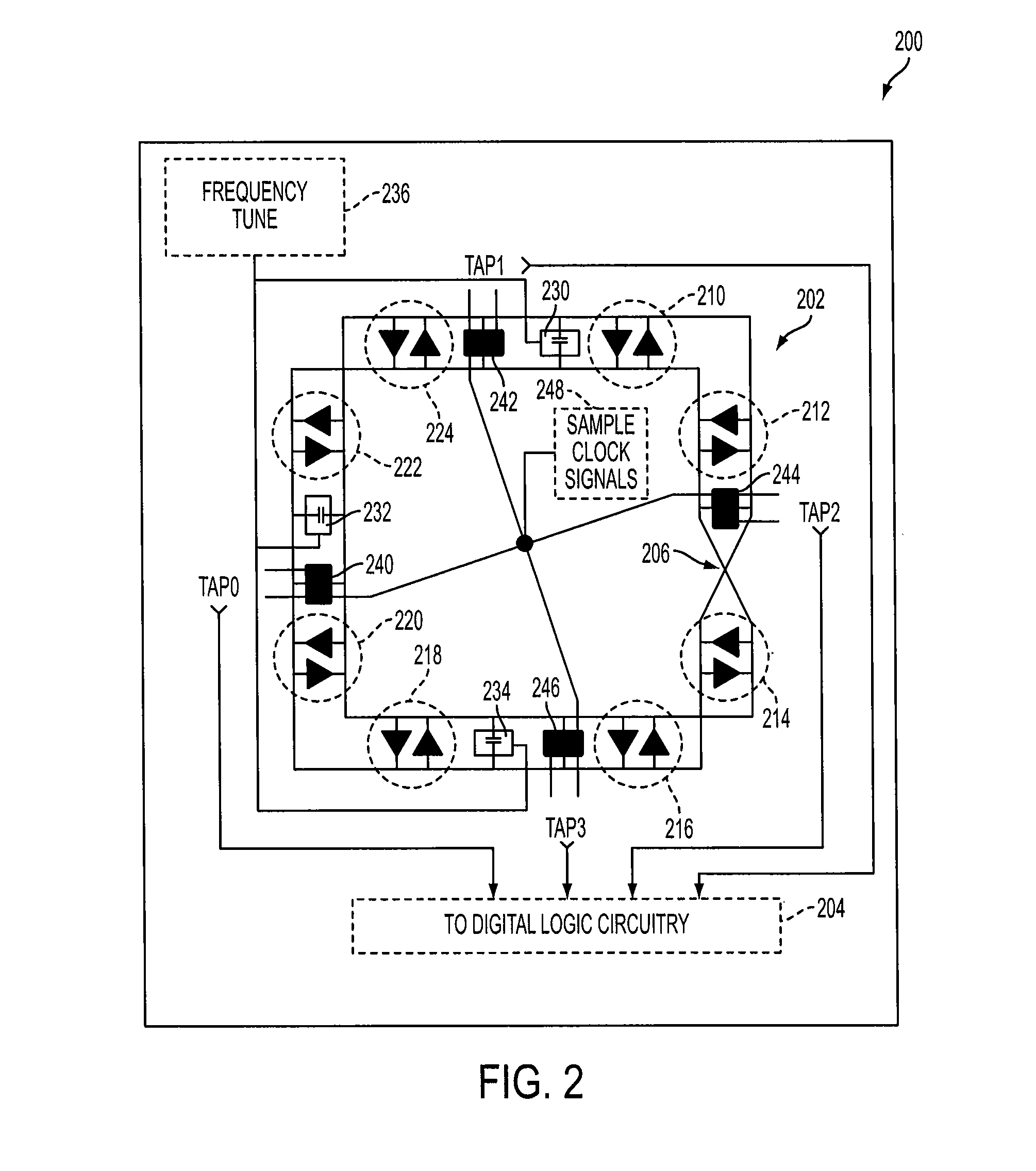 Vernier phase to digital converter for a rotary traveling wave oscillator