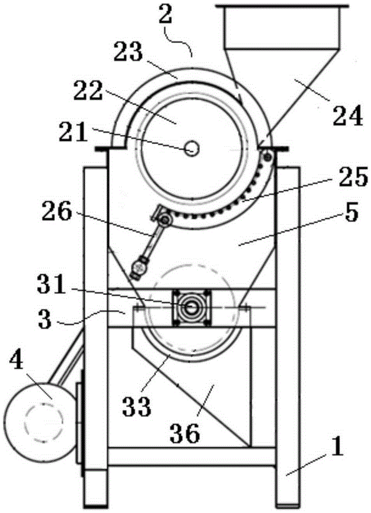 Self-adaptive camellia oleifera fruit peeling device