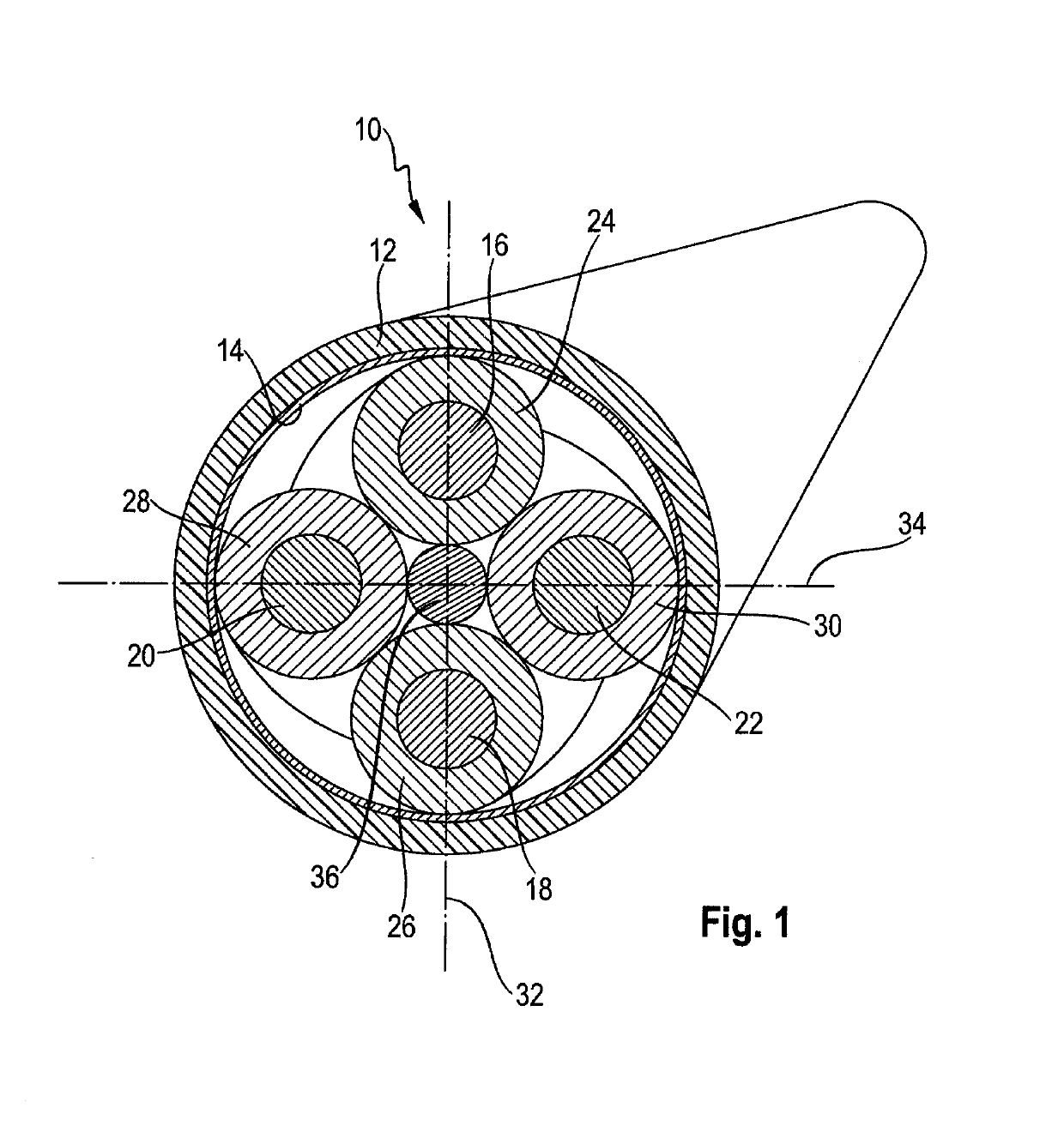 Cable for transmitting electrical signals