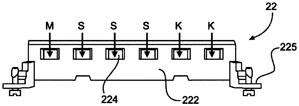 Modular plug system comprising an integrated data bus