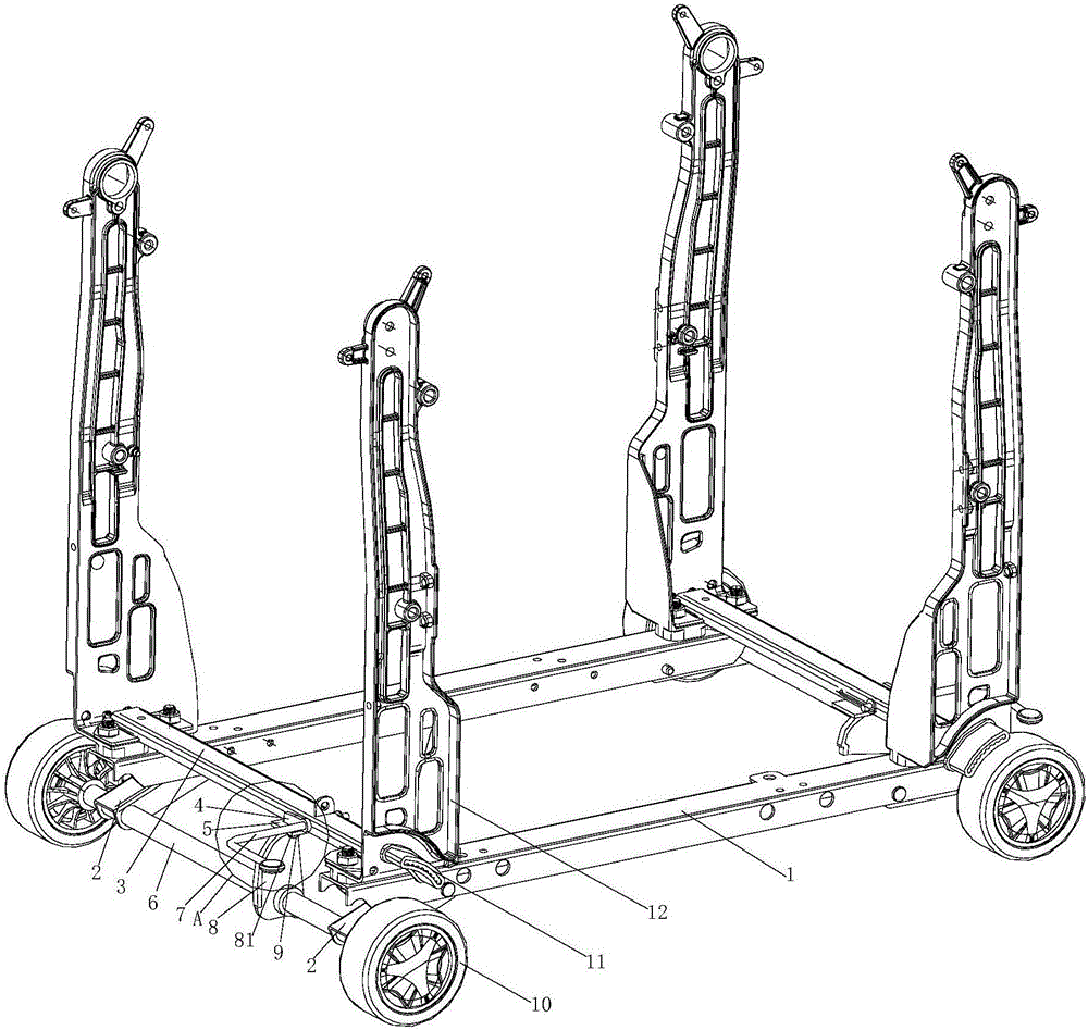 Liftable walking bracket