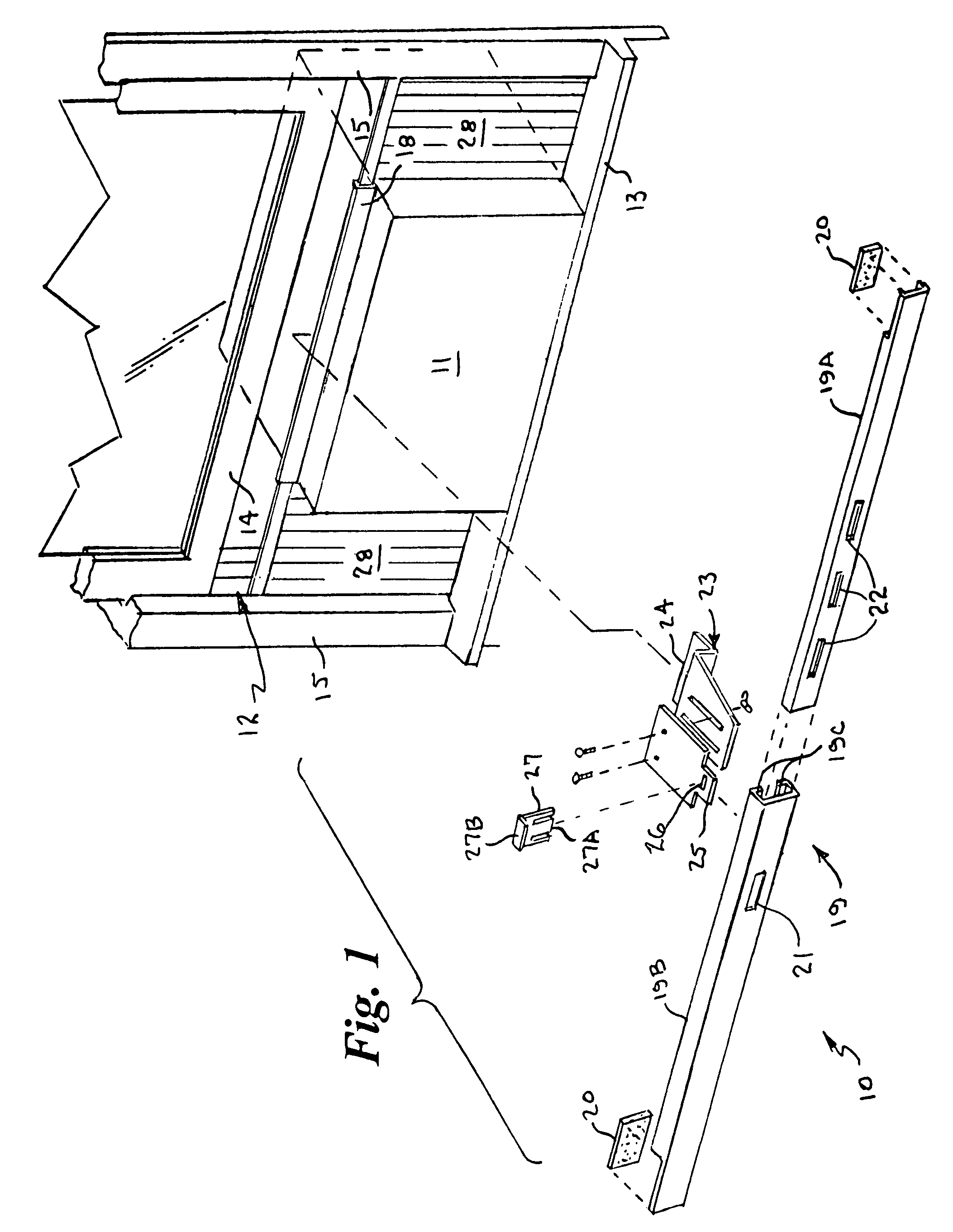 Quick release mounting for a room air conditioner