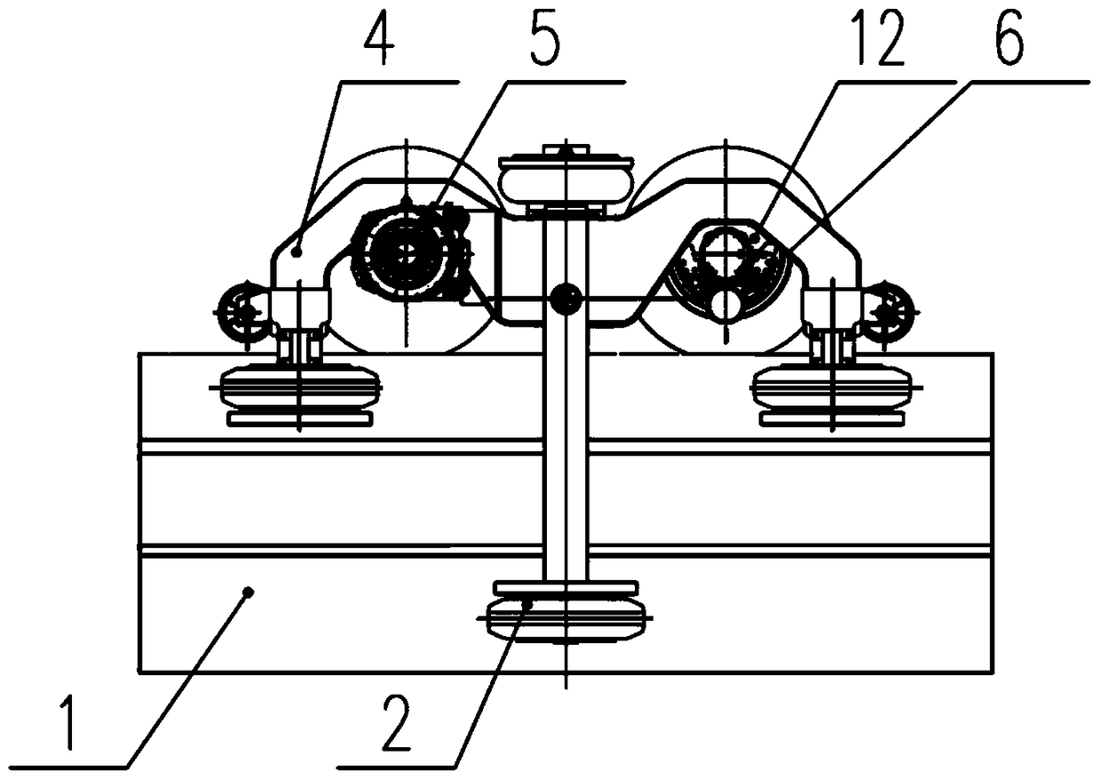 A direct drive straddle gearless monorail bogie