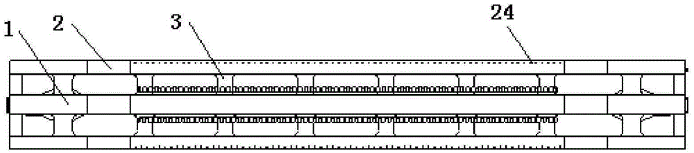 Underframe of a railway concave flat car