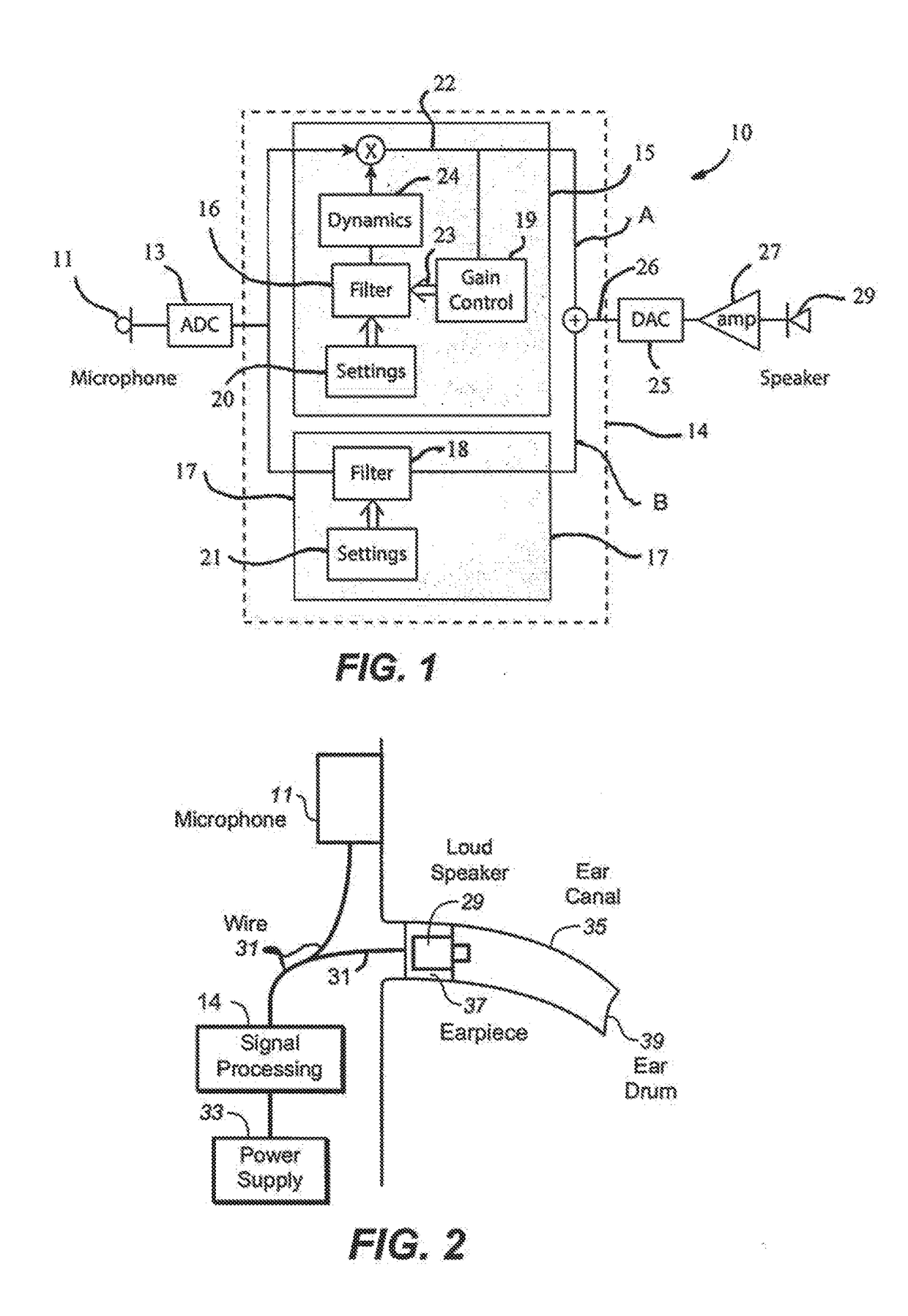 Transparent hearing aid and method for fitting same