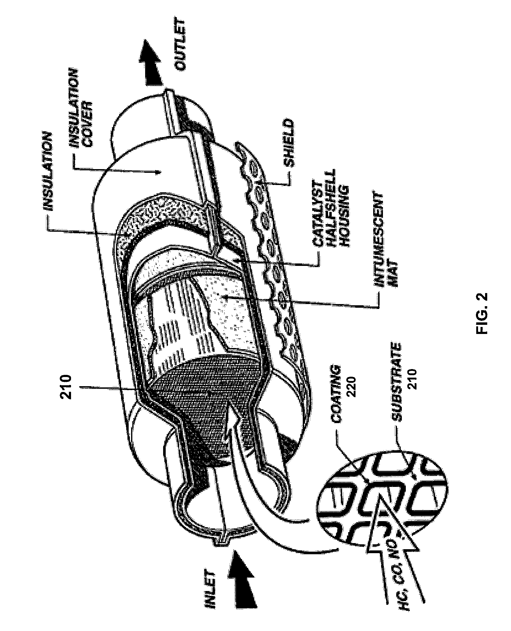 Engine exhaust catalysts containing palladium-gold