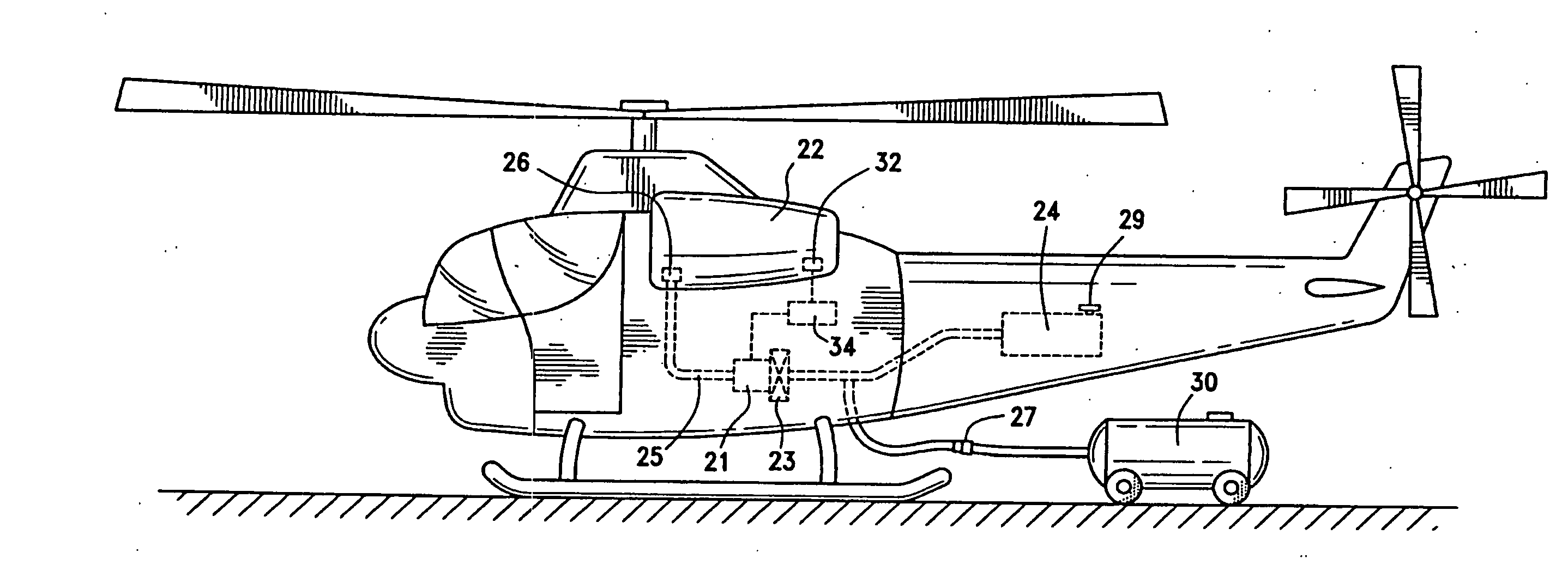 Helicopter turbine engine protection system