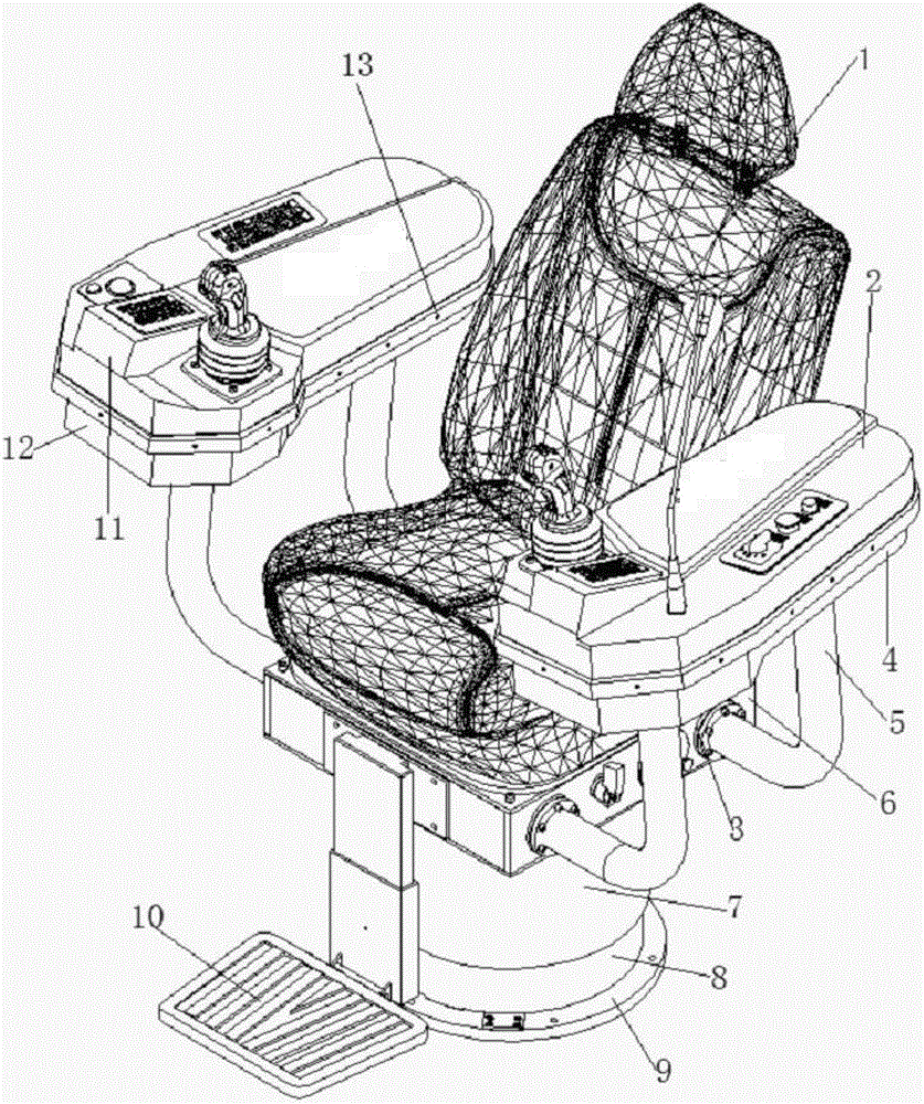 Driller operating seat of driller room of petroleum drilling machine