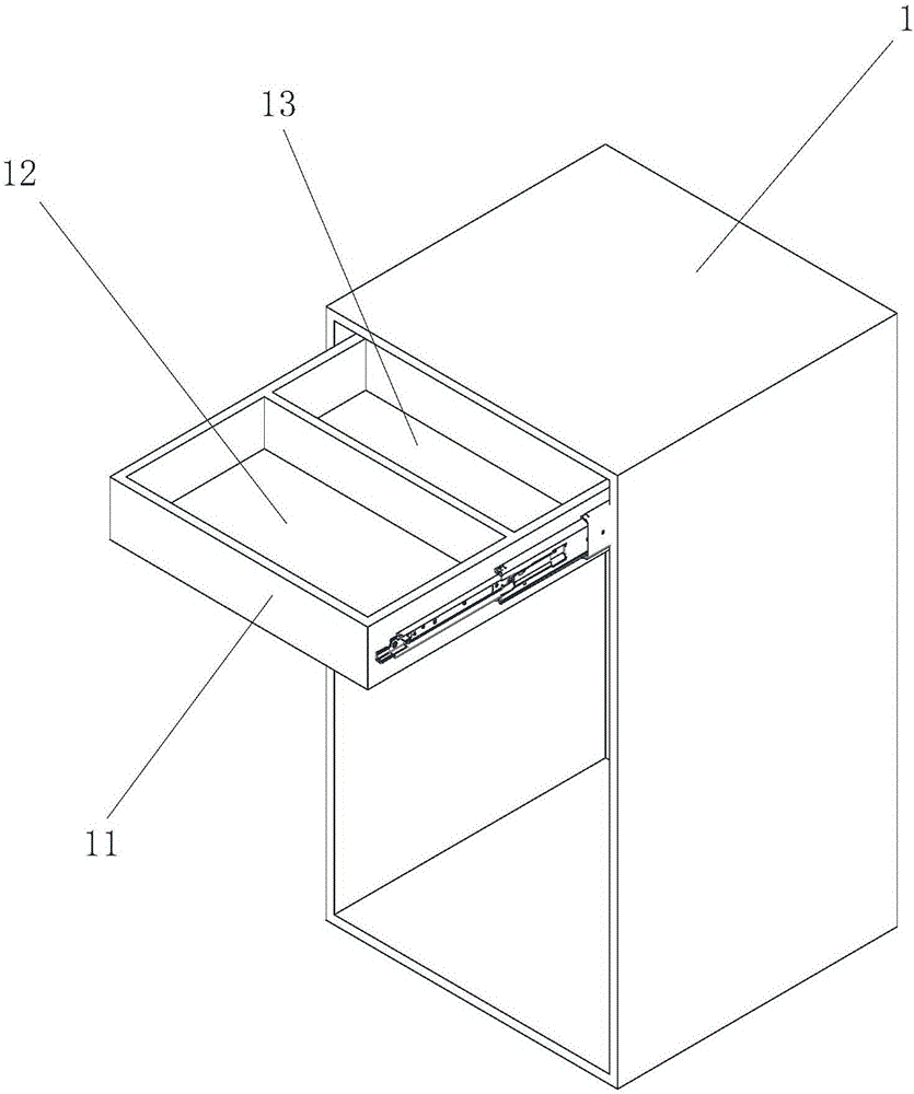 Hidden drawer cabinet