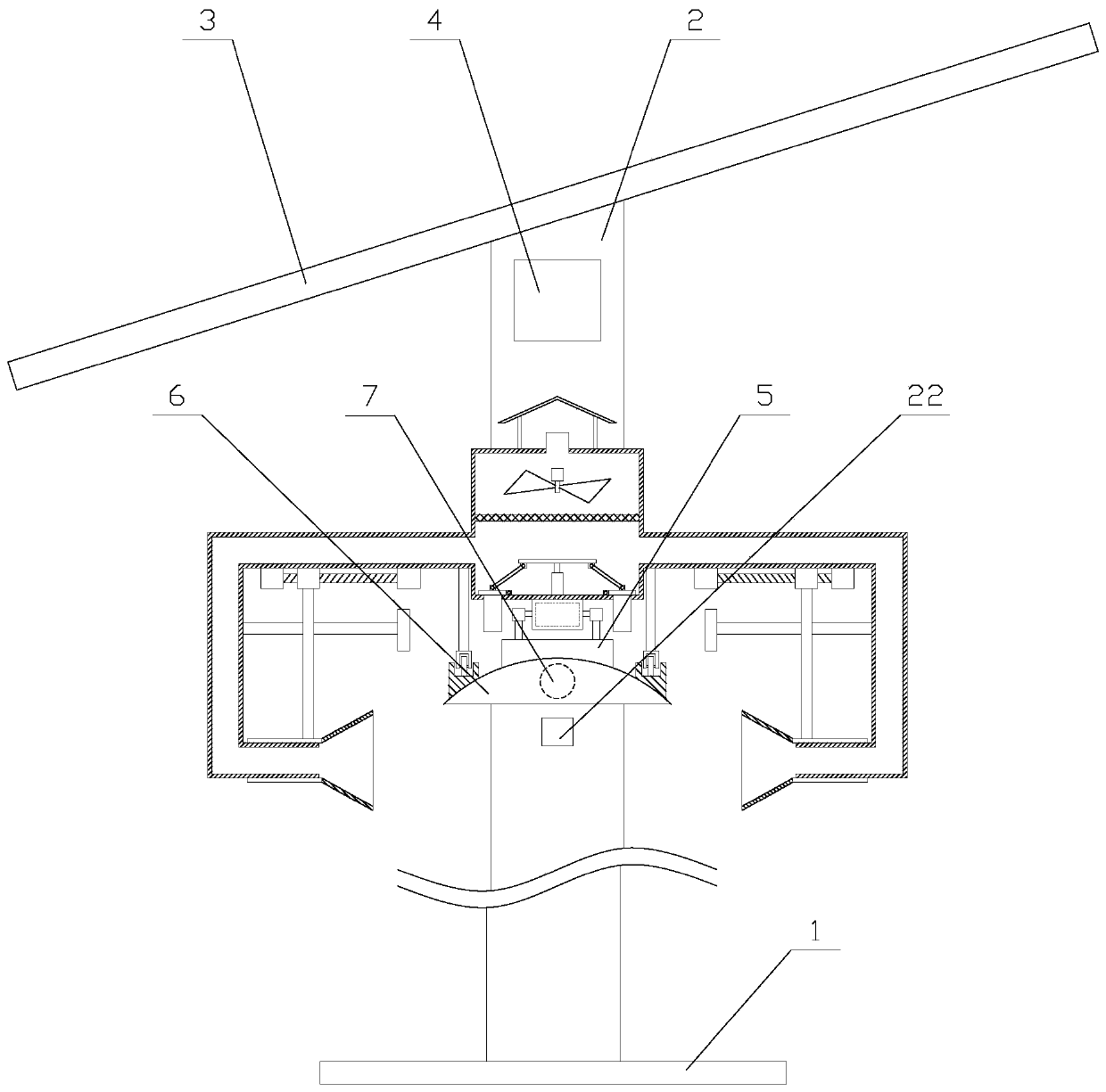 Mosquito shielding prevention type solar streetlamp for intelligent city