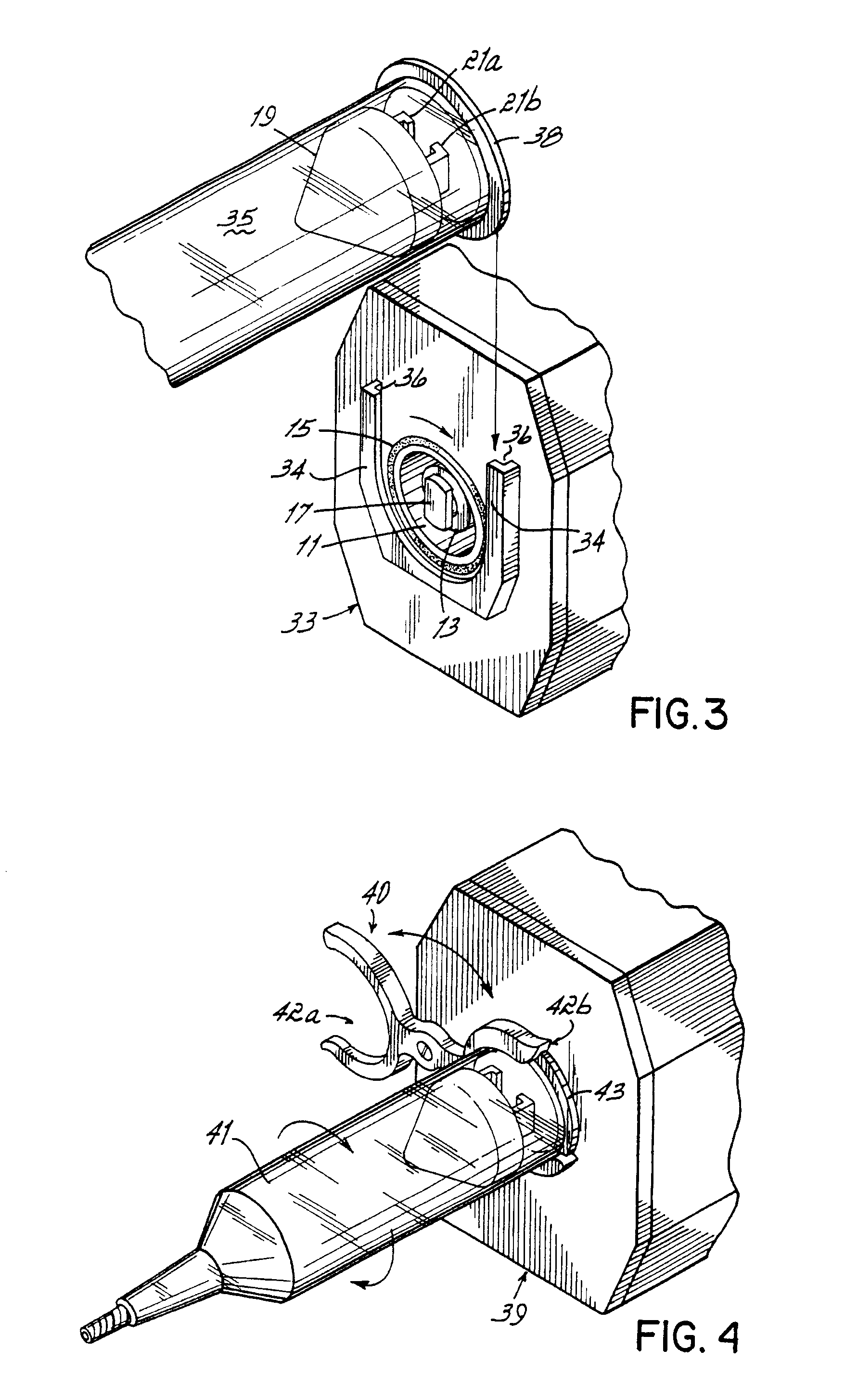 Front loaded medical fluid syringe mounting