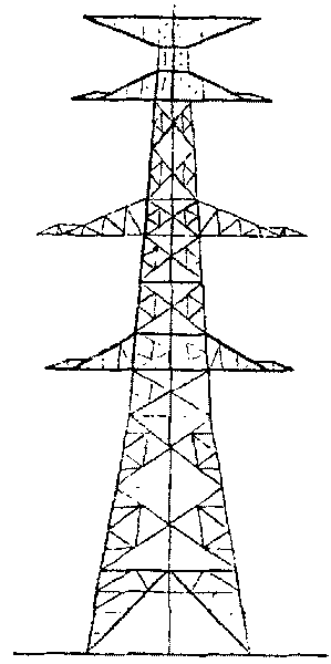 Common-tower double-return compact type corner transmission iron tower