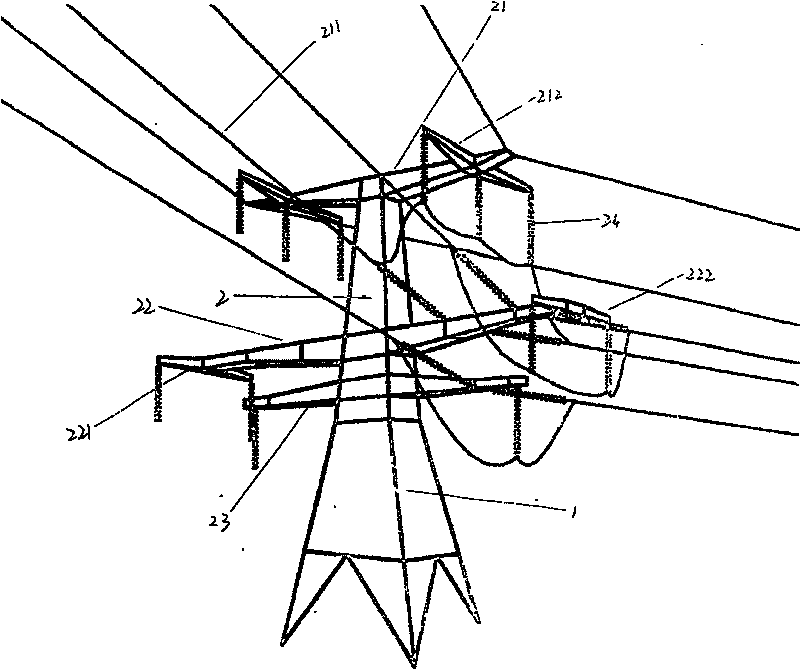 Common-tower double-return compact type corner transmission iron tower