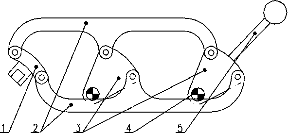 Mechanical device for generating circular motion trail