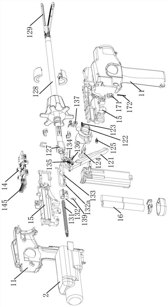 Electric stapler with detachable power module and power module housing