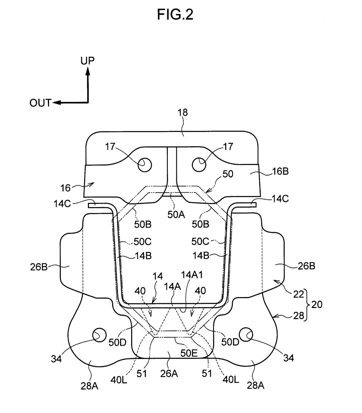 Vehicle rear portion structure