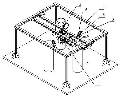 Suspension device for disassembling and assembling manhole cover of chemical equipment