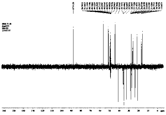 Novel triterpene compound in pericarpium juglandis as well as preparation method and application thereof