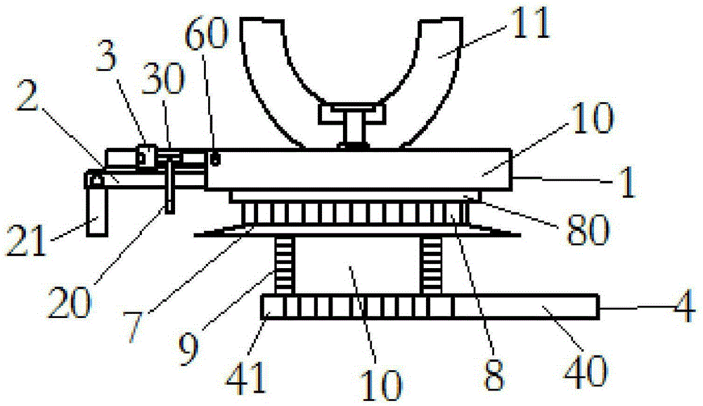 Fine adjusting device for pipeline inner wall sand blower