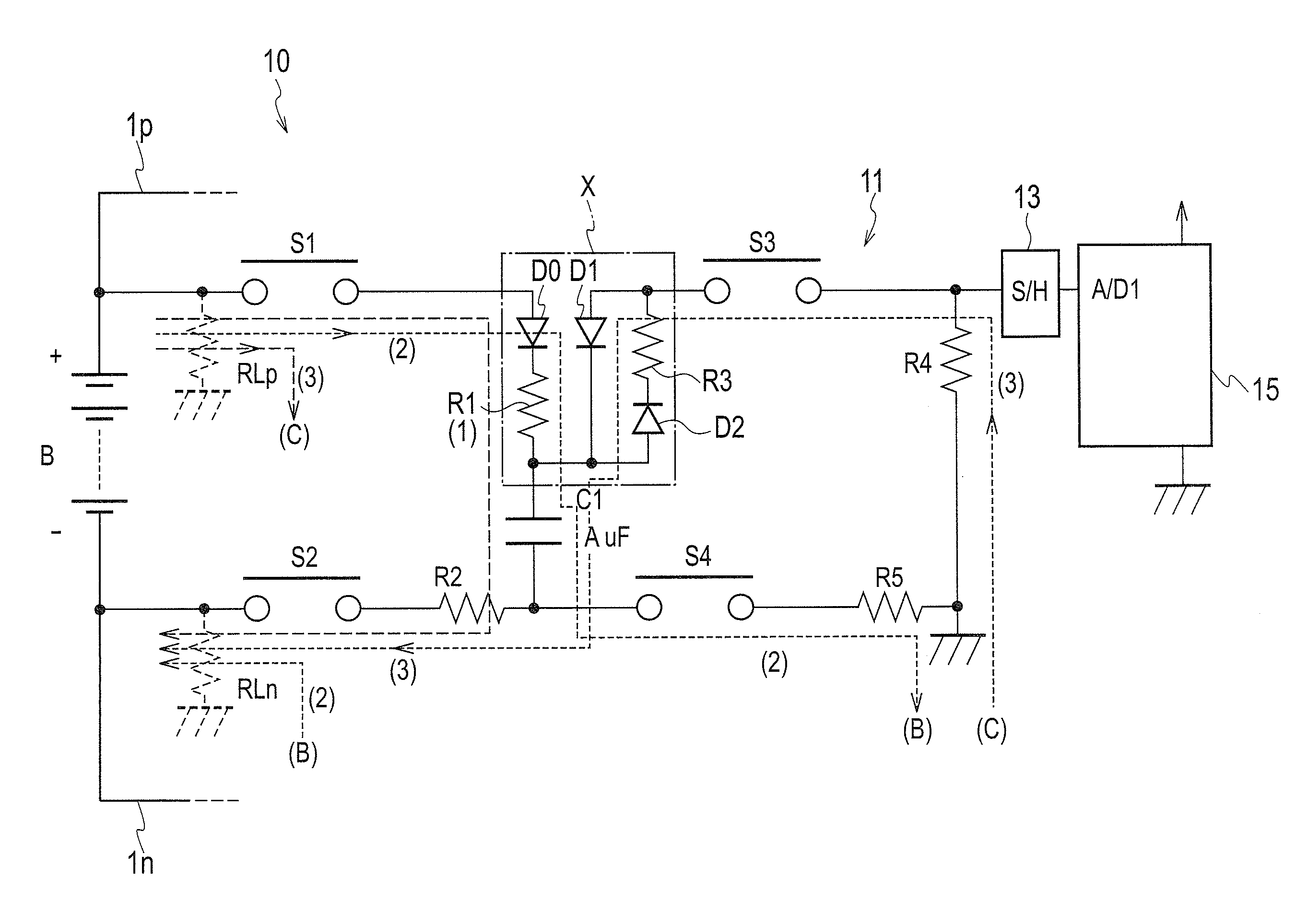 Apparatus for detecting fault of flying capacitor of insulated condition detecting unit