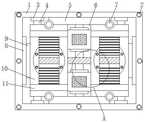 Deformation-preventing LED display screen bottom shell