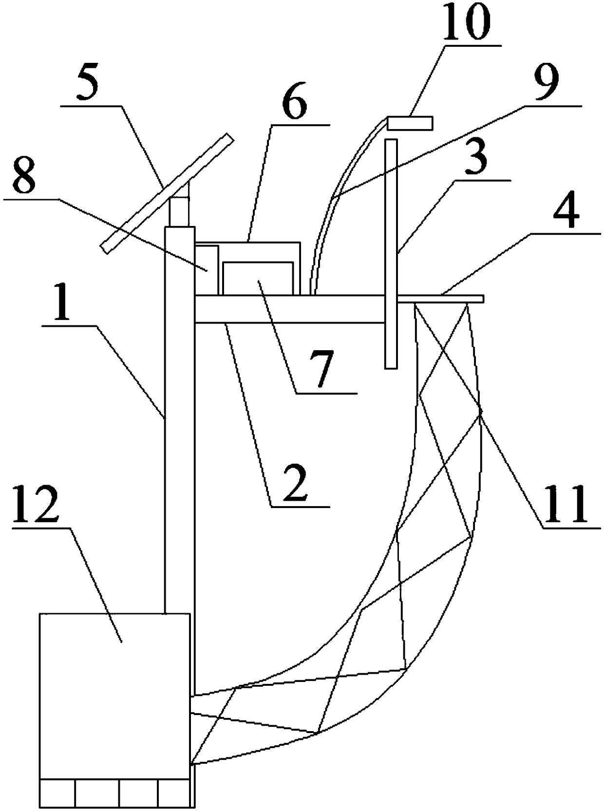 Basketball stand with solar power supply device