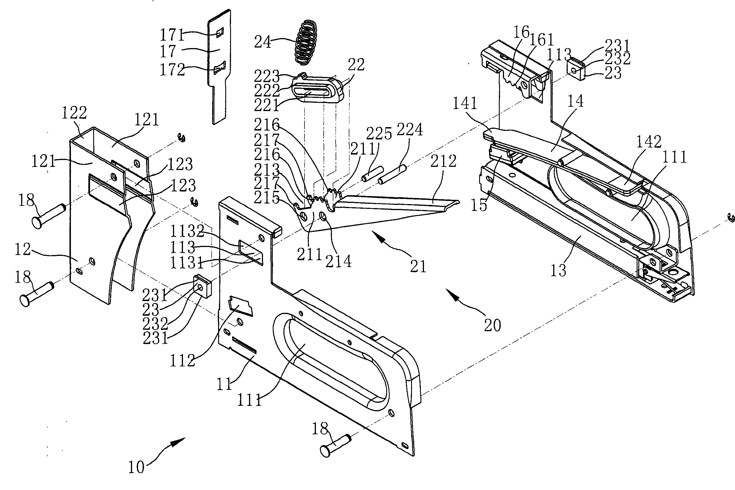 Labor-saving type manual nailing gun