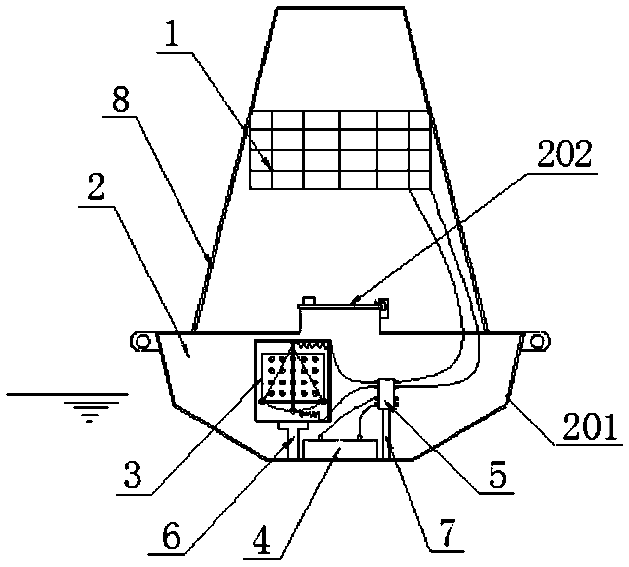 Wave power generation device and complementary combined power supply device for ocean data buoy