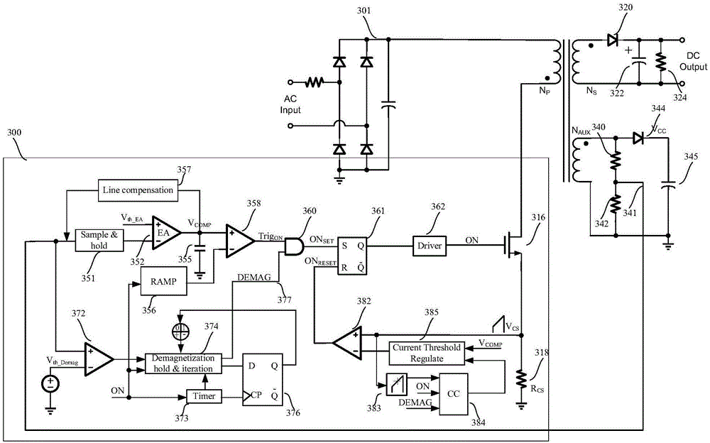 Switching power supply converter control circuit and control method thereof