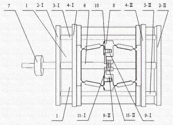 Alignment loading device used for stretching test of nanoscale, micron-size thin film materials