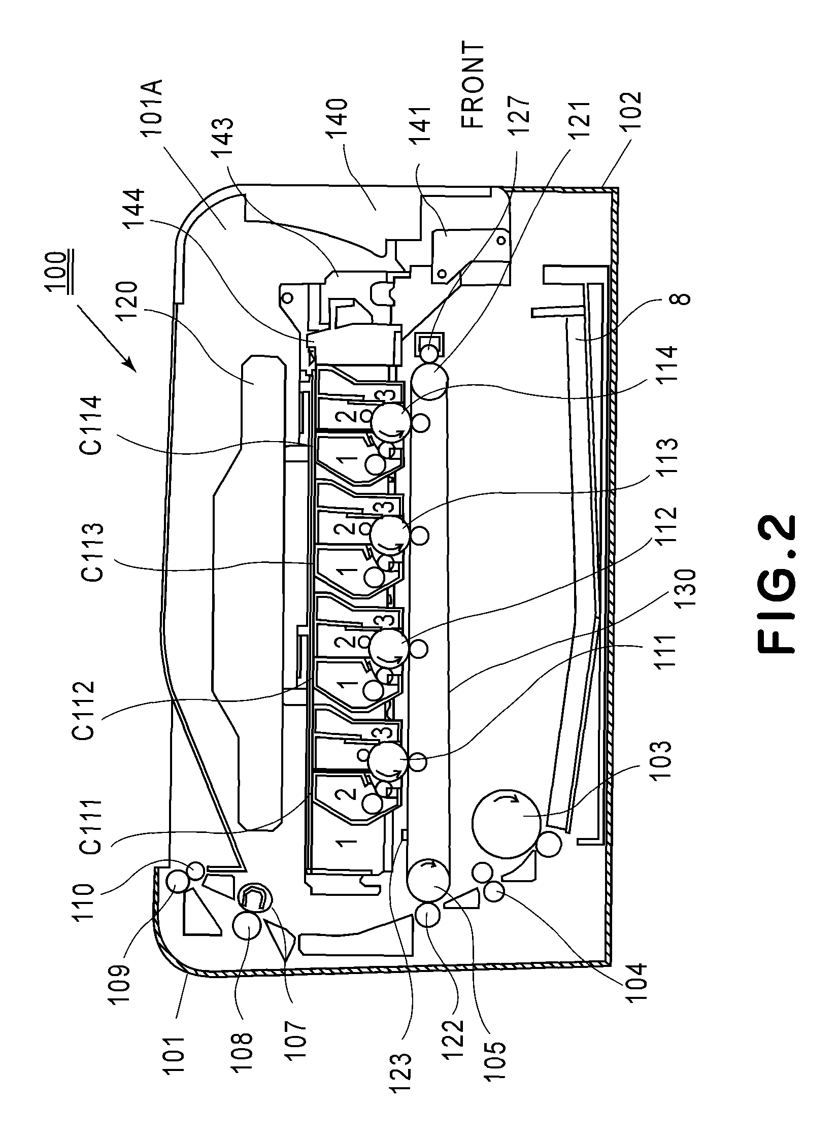 Image forming apparatus with cartridge supporting movable member