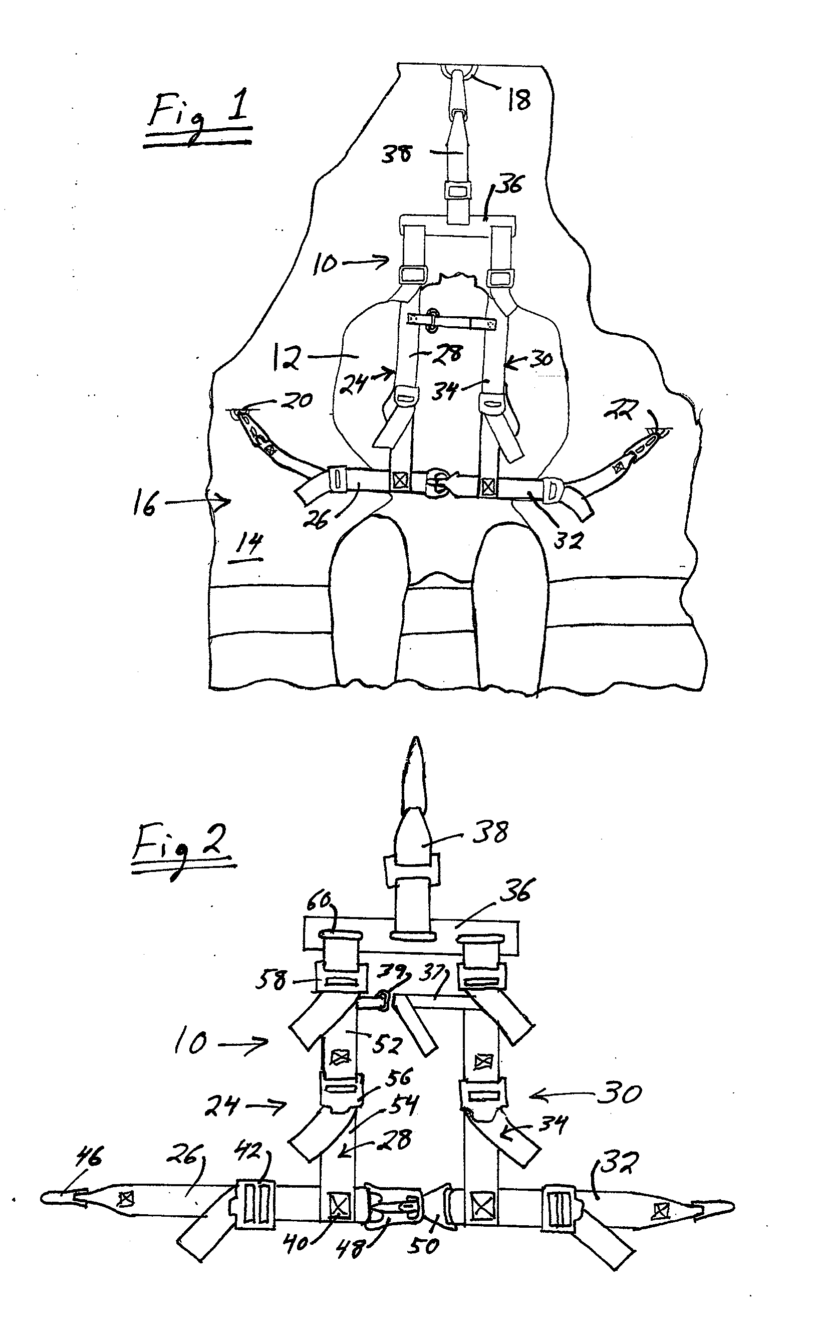 Restraint harness for a person