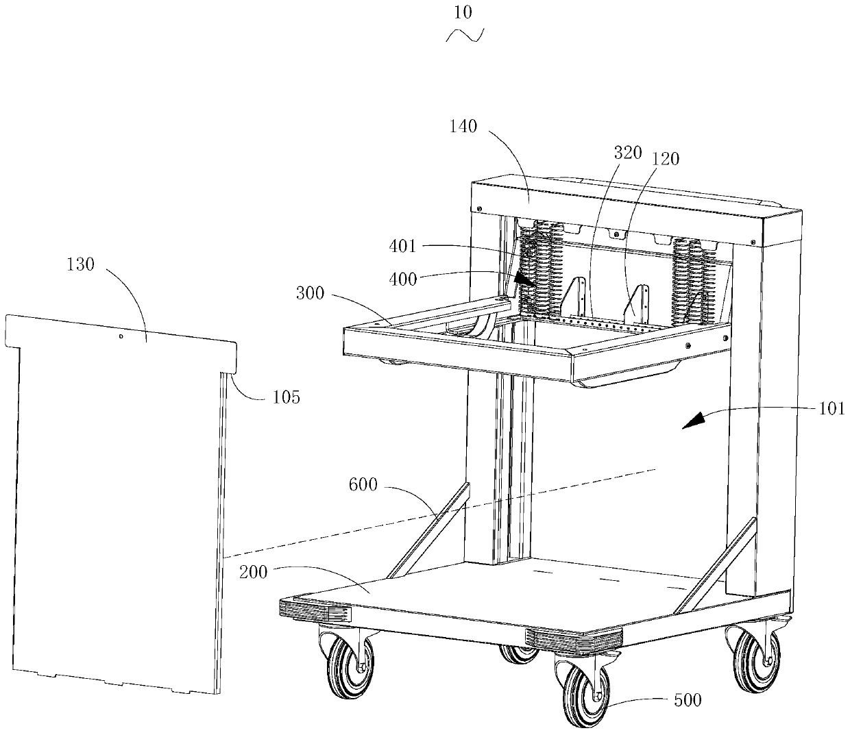 Loading and unloading cart