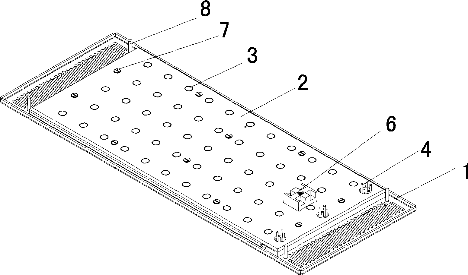 Receding aperture plate in cooling module of reflow welding stove