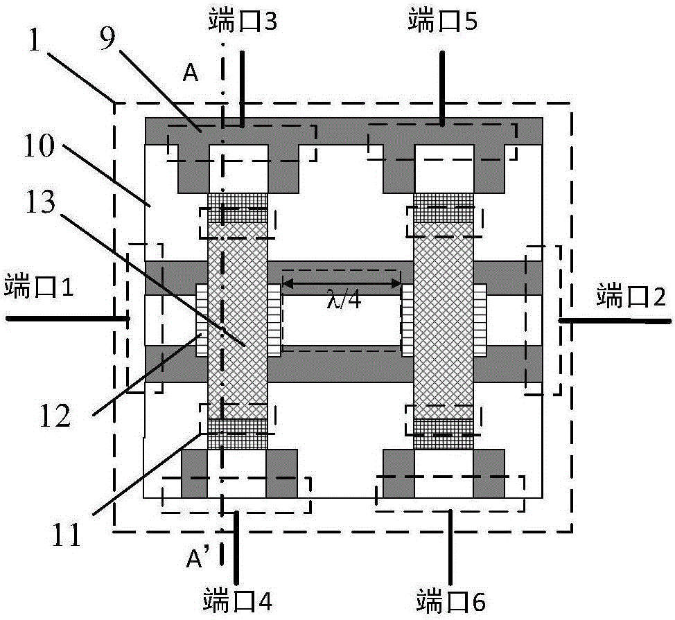 Clamped-beam direct-heating type microwave signal detecting instrument