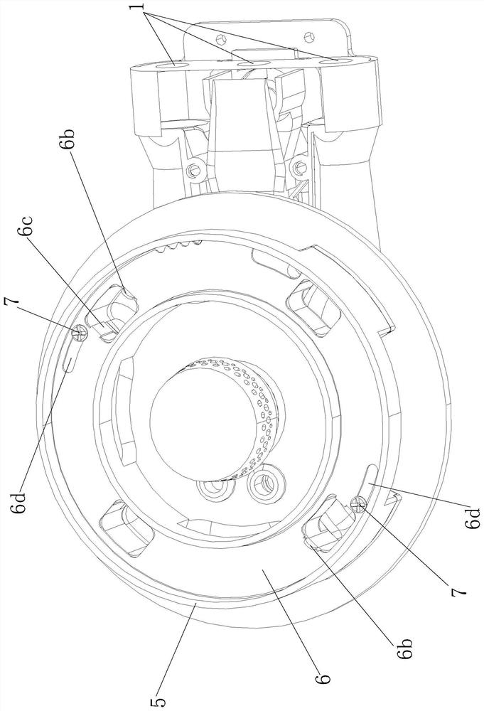 Combustor capable of adjusting air door at mixed gas outlet and acting method thereof