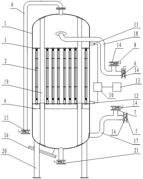 Full-automatic back flushing fiber bundle filter of slag flushing water of blast furnace and back flushing control method